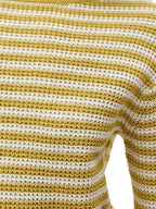 Striped Boat Neck Knit Sweater (15)