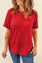 Round Neck Short Sleeve T-shirt (17)