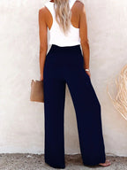 Full Size High-waisted Textured Wide Leg Pants Plus (20)