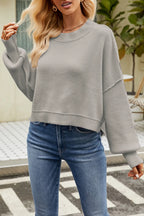 Round Neck Dropped Shoulder Sweater (23)