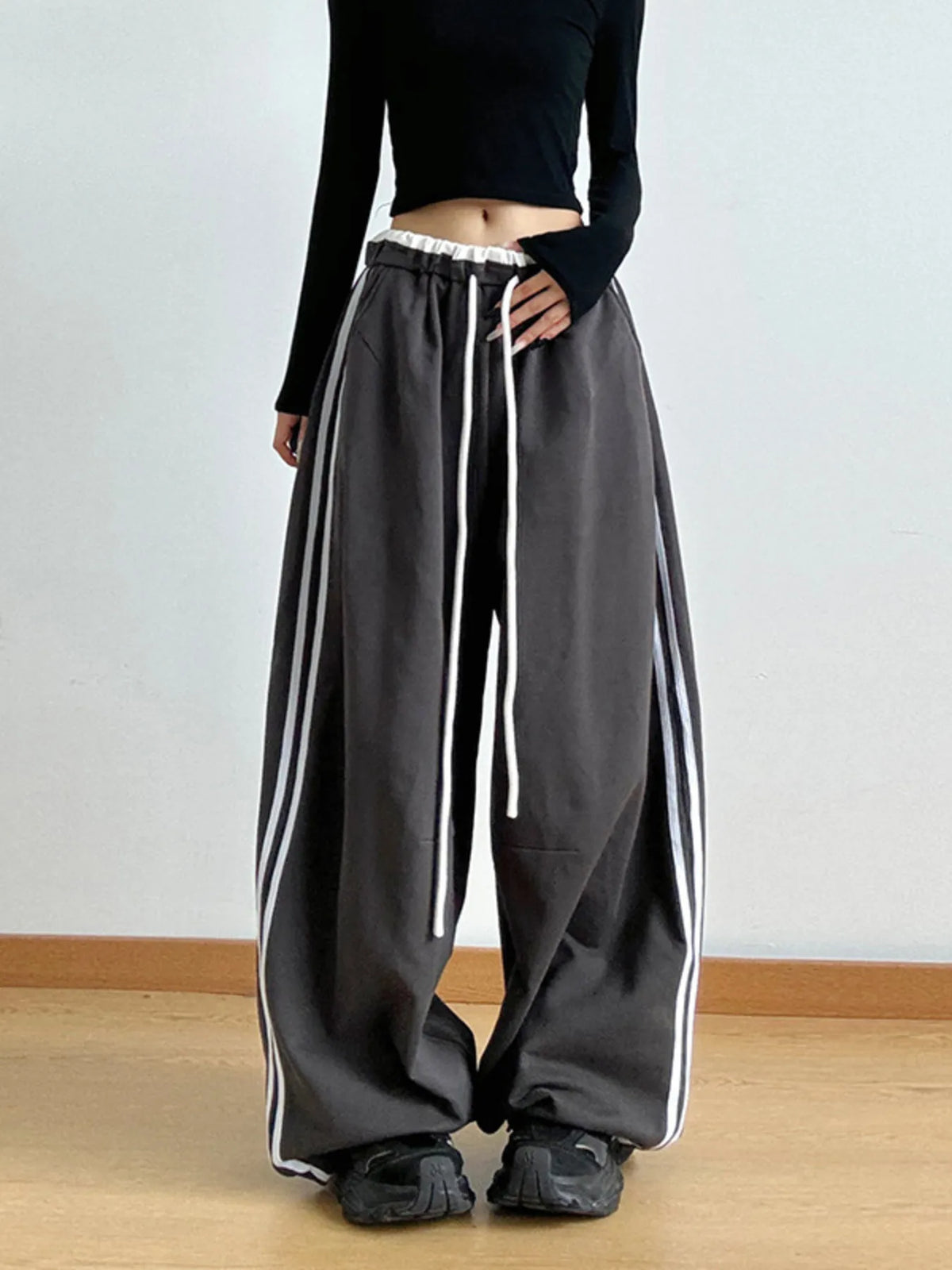 Wide Leg Drawstring Pants (4)
