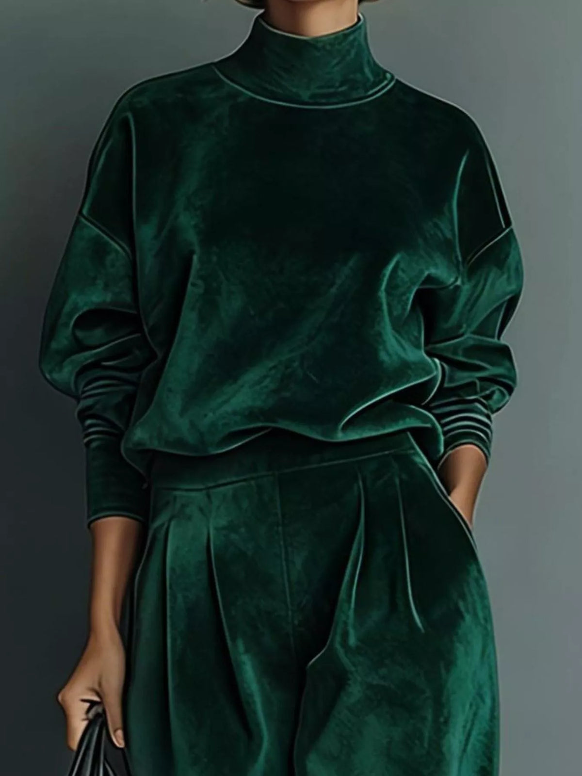 Velvet Long Sleeve Wide-leg Set (5)