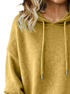 Drawstring Long Sleeve Hooded Sweater (20)