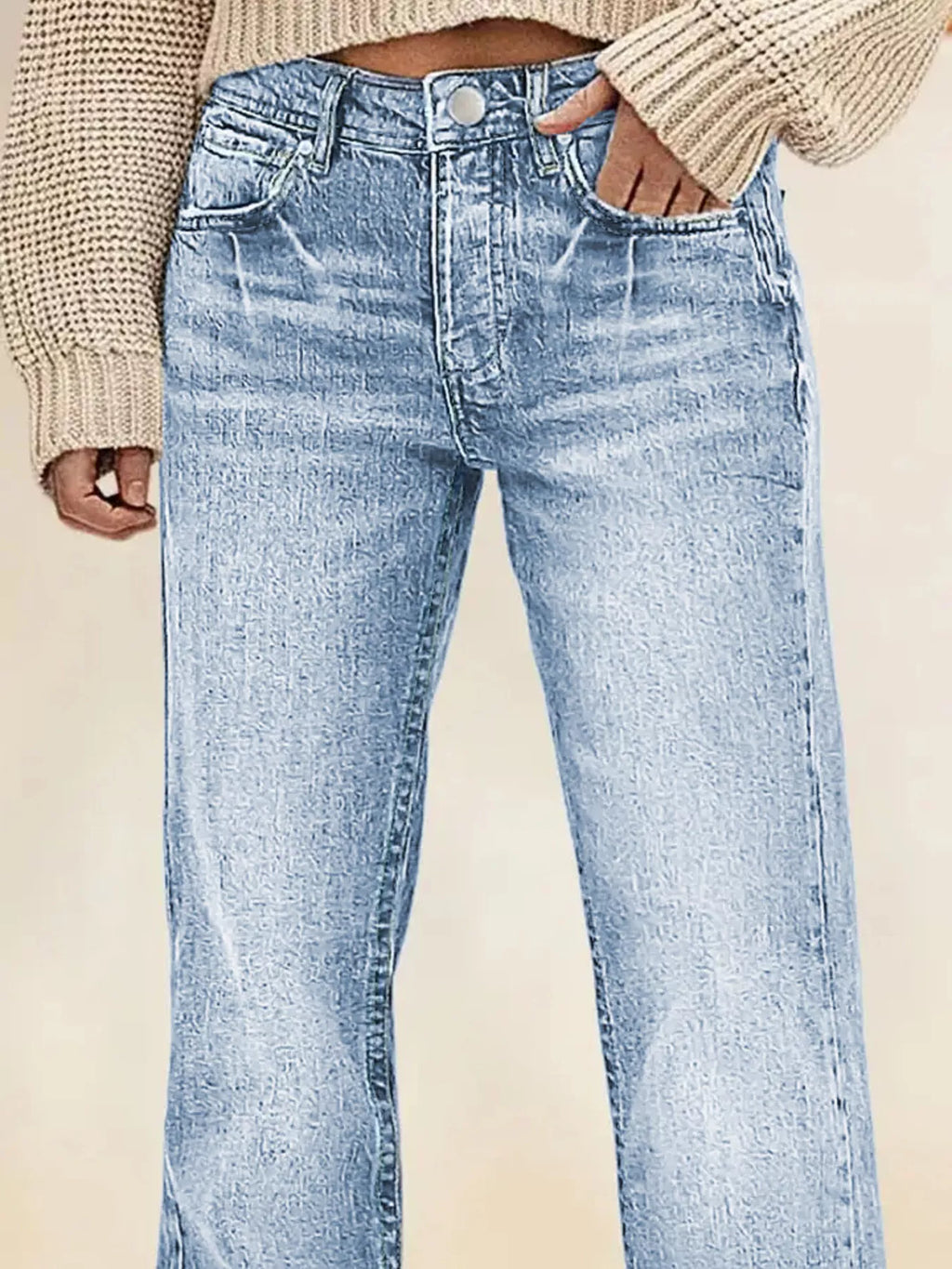 Vintage Wash Straight Leg Jeans (9)