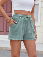 Texture Drawstring Shorts (22)