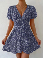 Floral Flutter Sleeve Wrap Mini Dress (19)