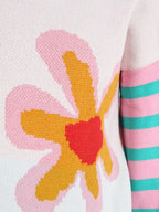 Floral Striped Crew Neck Sweater (6)