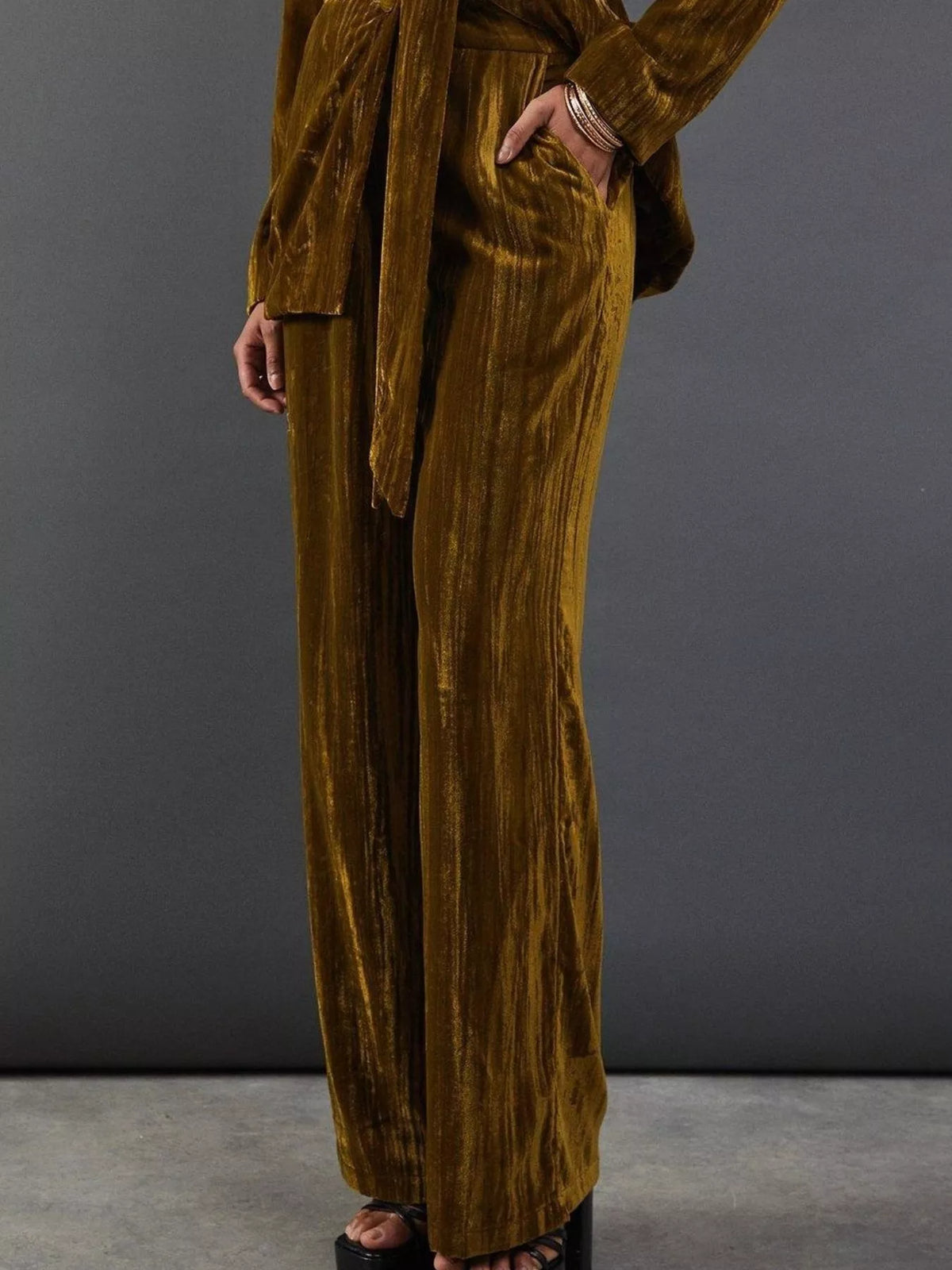 Velvet Lapel Collar Blazer Pants Set (6)