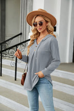 Long Sleeve Hooded Blouse (23)