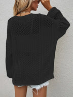 Openwork Button Front Cardigan (11)