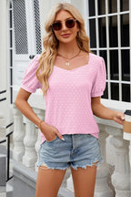 Eyelet Short Sleeve T-shirt (20)