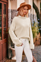 Mock Neck Drop Shoulder Sweater (3)