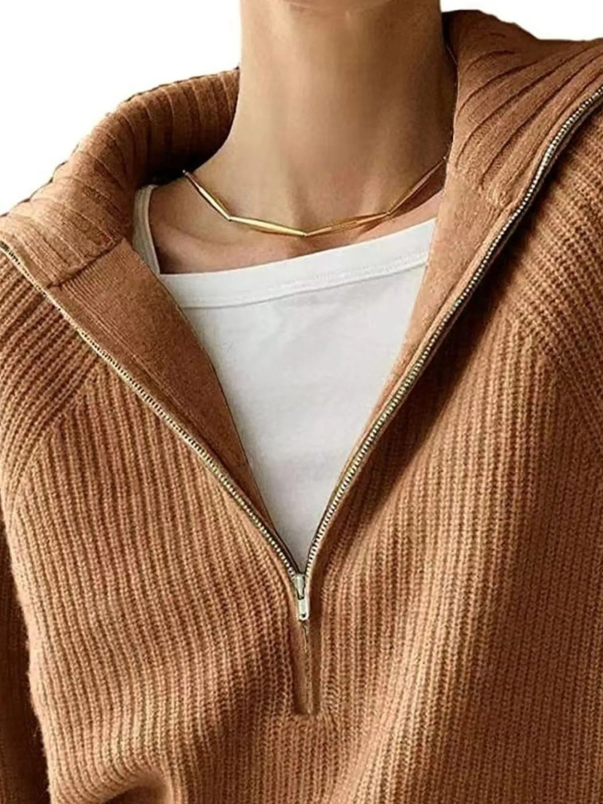 Half-zip Long Sleeve Sweater (18)
