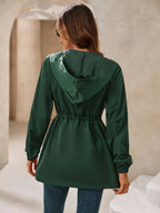 Outdoor Waterproof Long Sleeve Hooded Windbreaker (3)