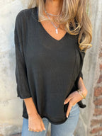 Full Size Casual V-neck Knit Sweater Plus (11)