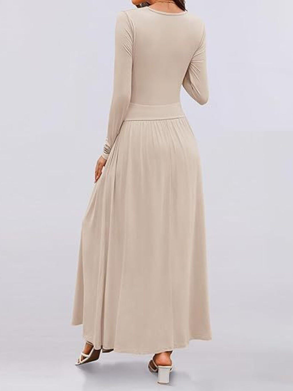 Long Sleeve Maxi Dress Pockets (4)