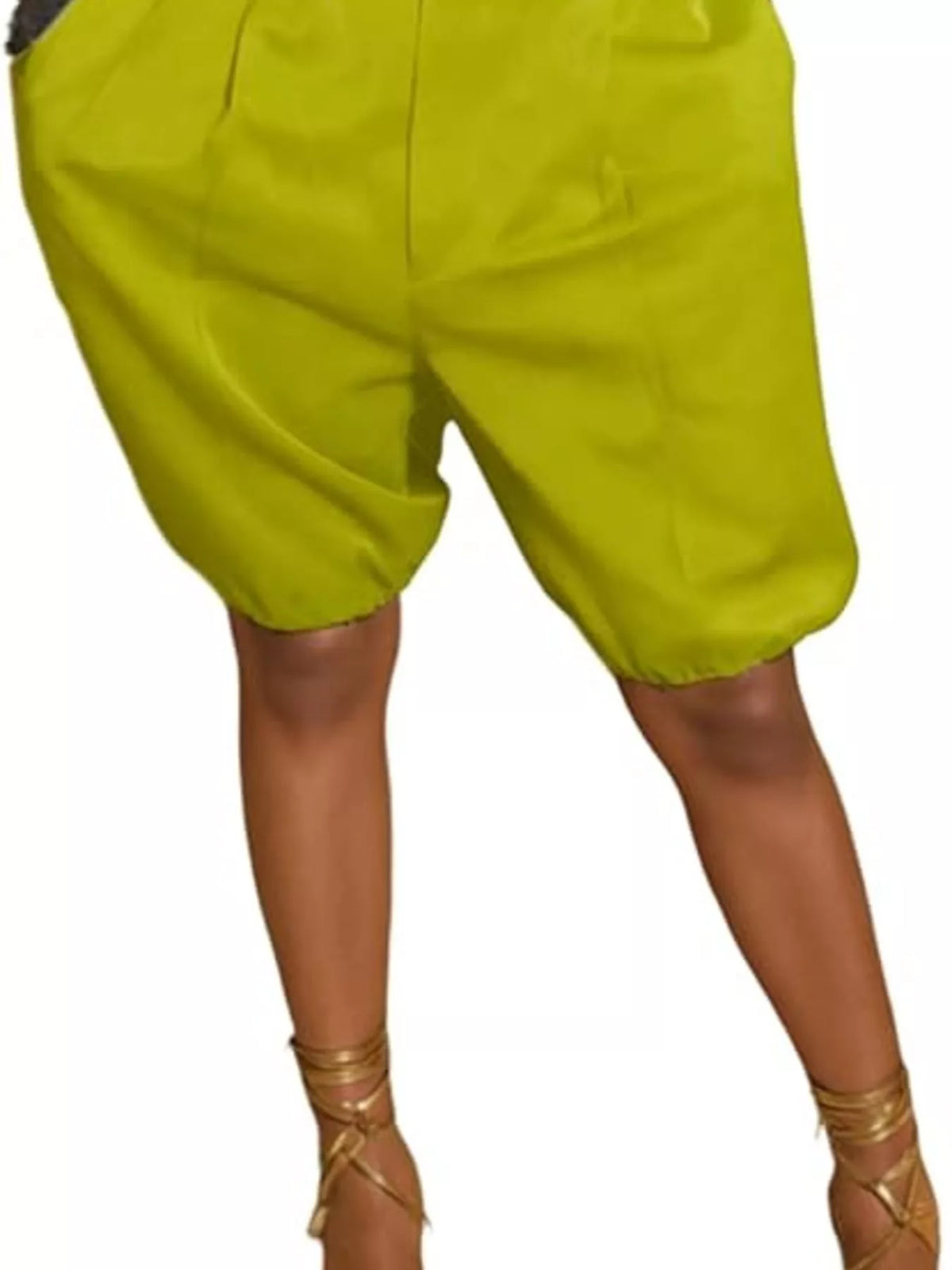 Pleated Detail High Waist Shorts (21)