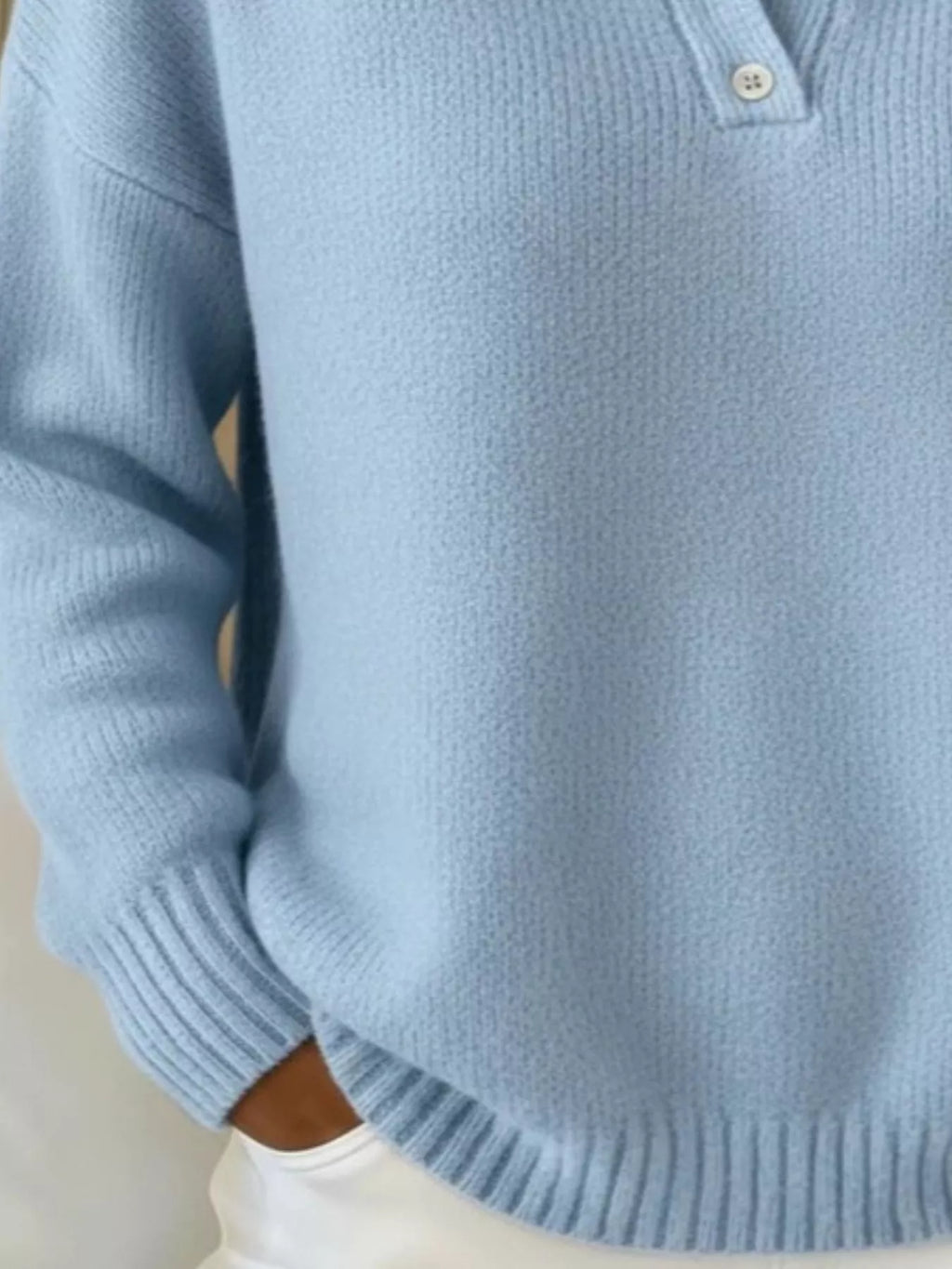 Full Size Button Detail Drop Shoulder Sweater Plus (6)