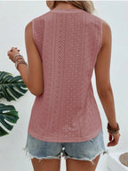 Eyelet Round Neck Tank (14)