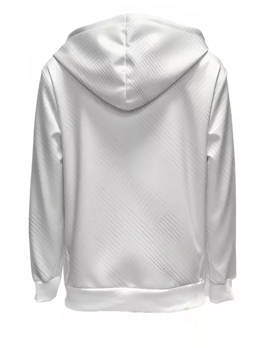 Texture Zip-up Hoodie Drawstring (2)