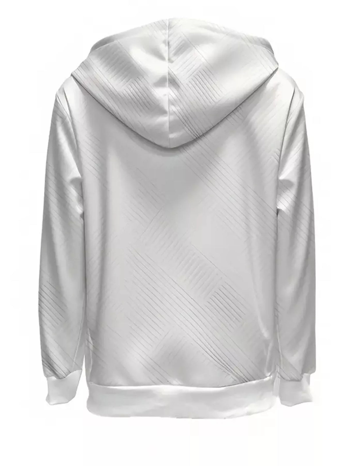 Texture Zip-up Hoodie Drawstring (2)
