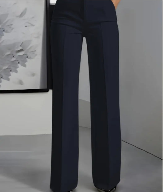 White Minimalist Pants Made Polyester photo 2