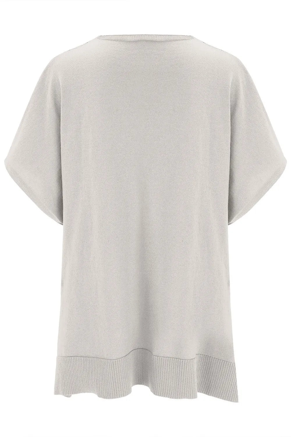 Slit V-neck Half Sleeve Knit Top (11)