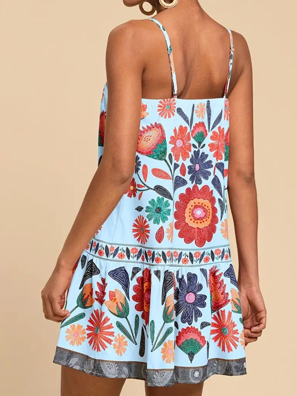 Floral Print Sleeveless Mini Dress (15)
