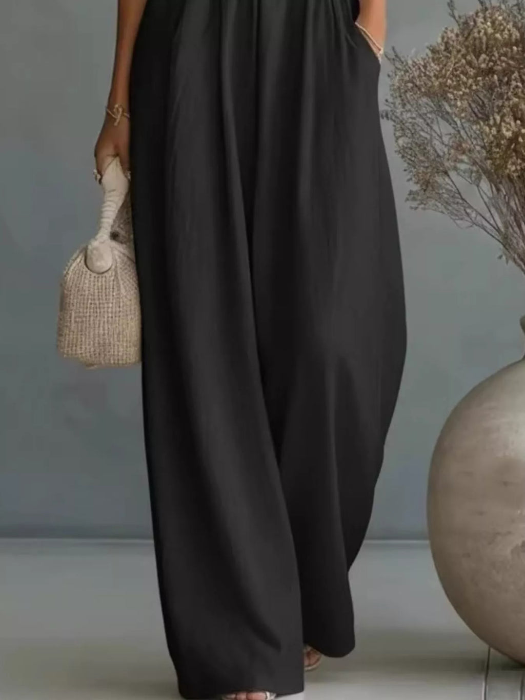 Full Size Half Sleeve Wide-leg Jumpsuit Plus (6)