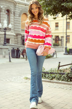 Boat Neck Long Sleeve Sweater (7)