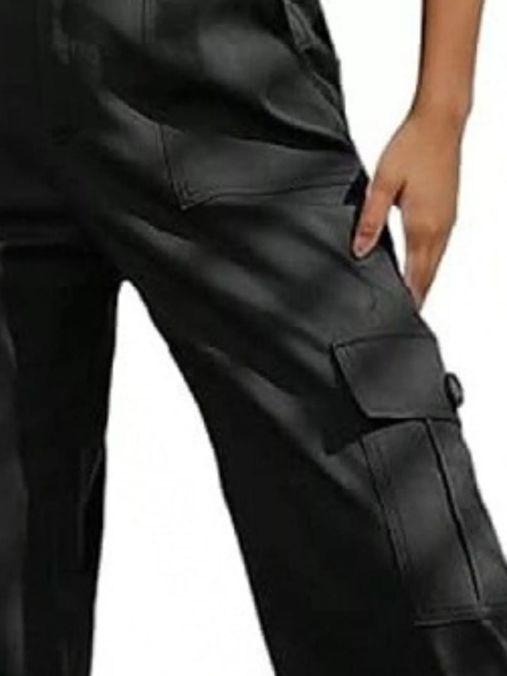 High-waisted Cargo Pants Drawstring Cuffs (4)