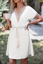 Tassel V-neck Short Sleeve Dress (6)