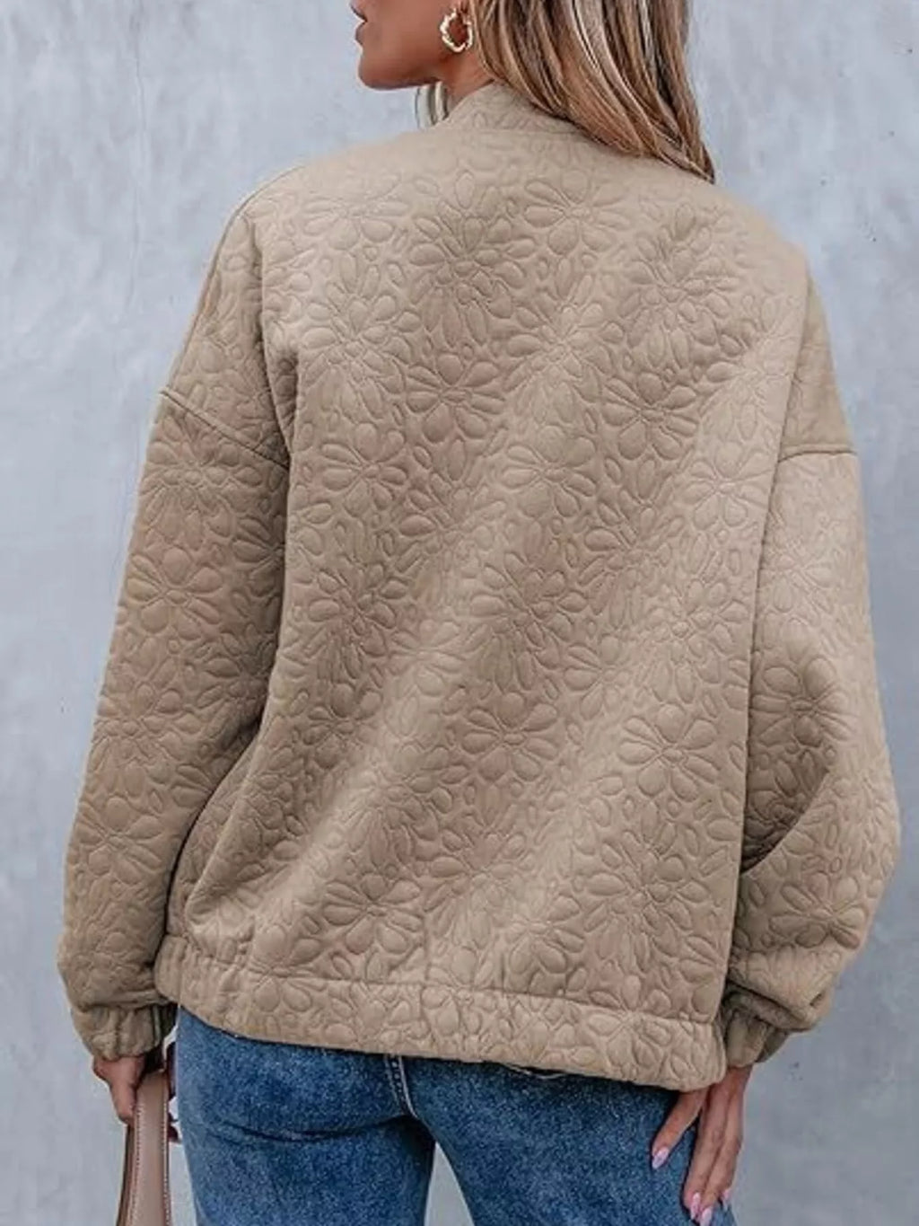 Floral Quilted Zip Up Jacket (10)