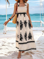 Smocked Printed Wide Strap Maxi Dress (7)