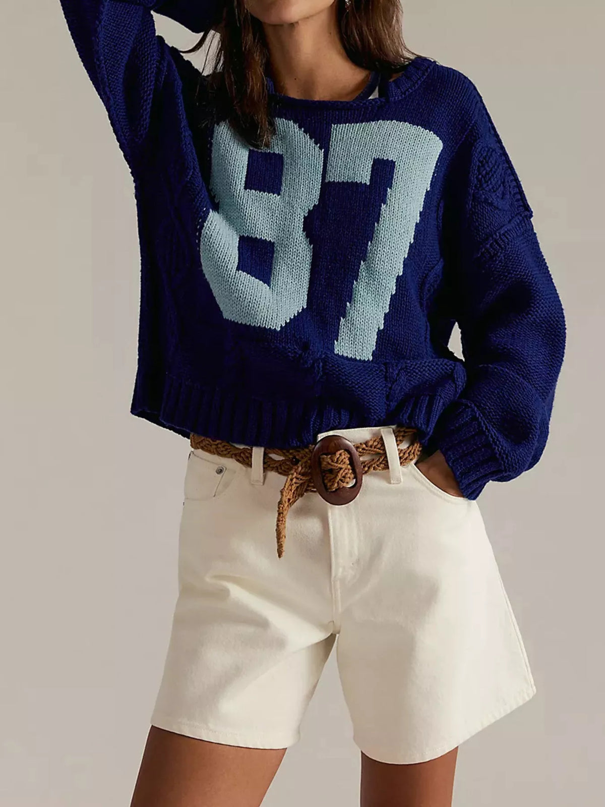 87 Number Cable-knit Sweater (7)
