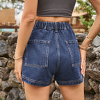 High-waist Denim Shorts Pockets (12)