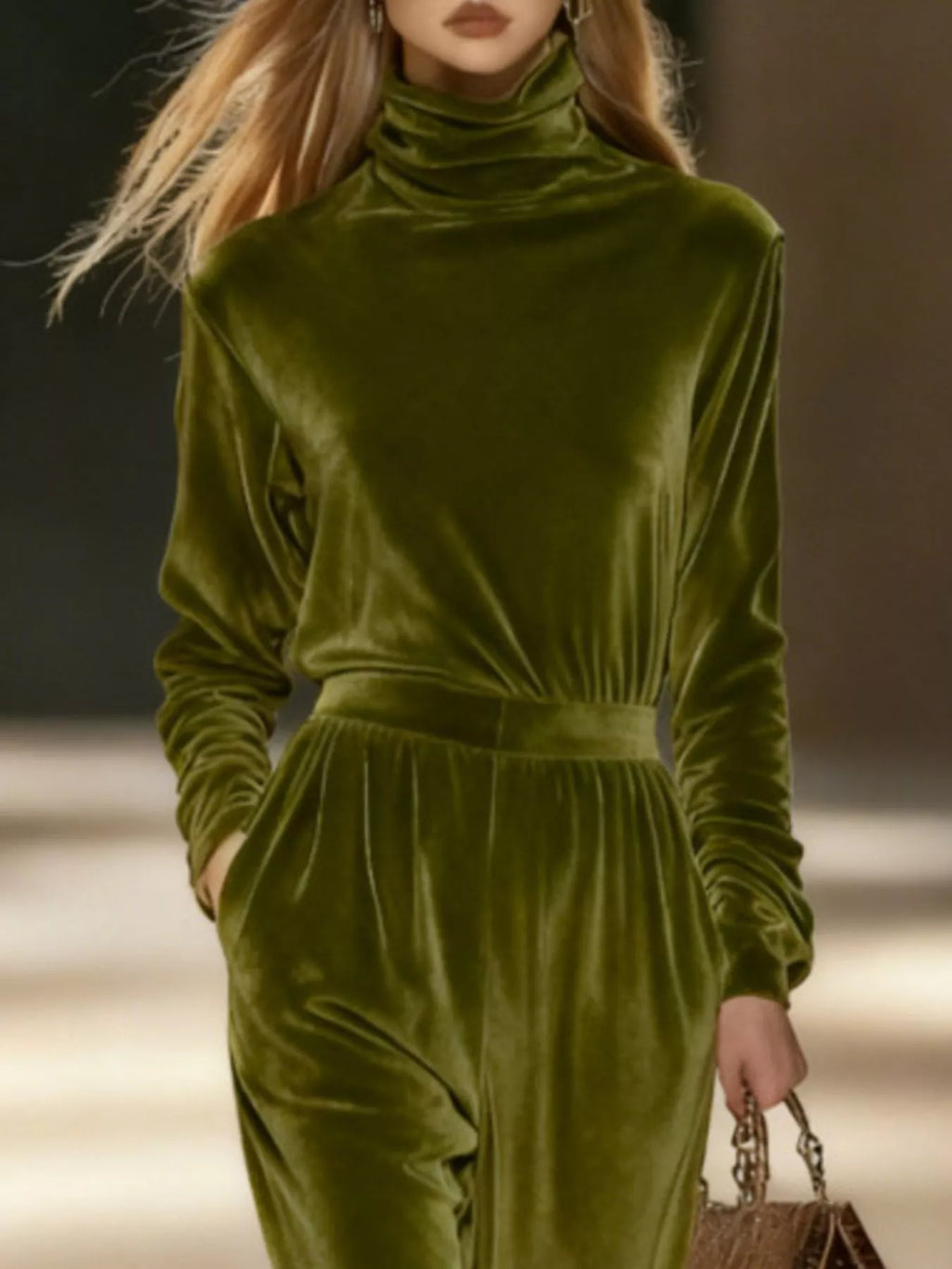 Velvet Long Sleeve Wide-leg Set (8)