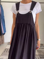 Full Size Ruched Wide Strap Overall Maxi Dress Plus (2)