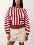Striped Crew Neck Sweater (3)