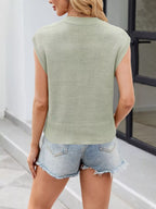 V-neck Knit Sweater Vest (4)