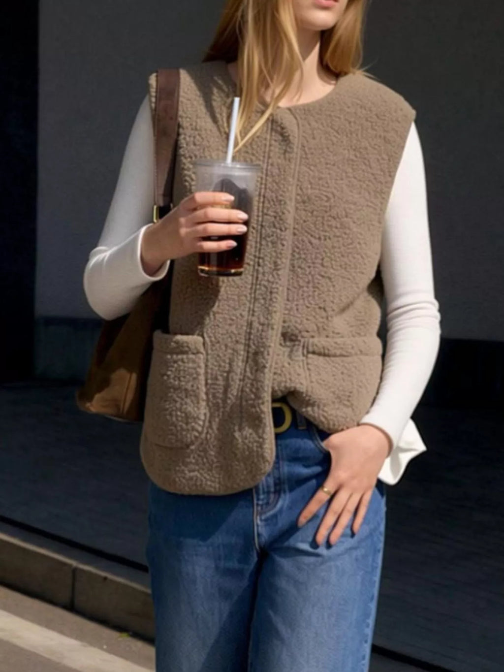 Sherpa Sleeveless Vest Coat (10)