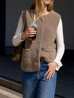Sherpa Sleeveless Vest Coat (10)