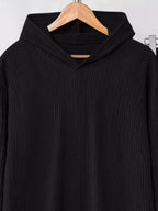 Textured Long Sleeve Hoodie Pants Set (3)