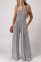 Smocked Square Neck Wide Leg Jumpsuit Pockets (14)
