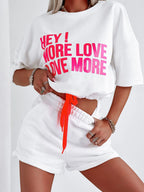 Letter Graphic Top Shorts Set (5)