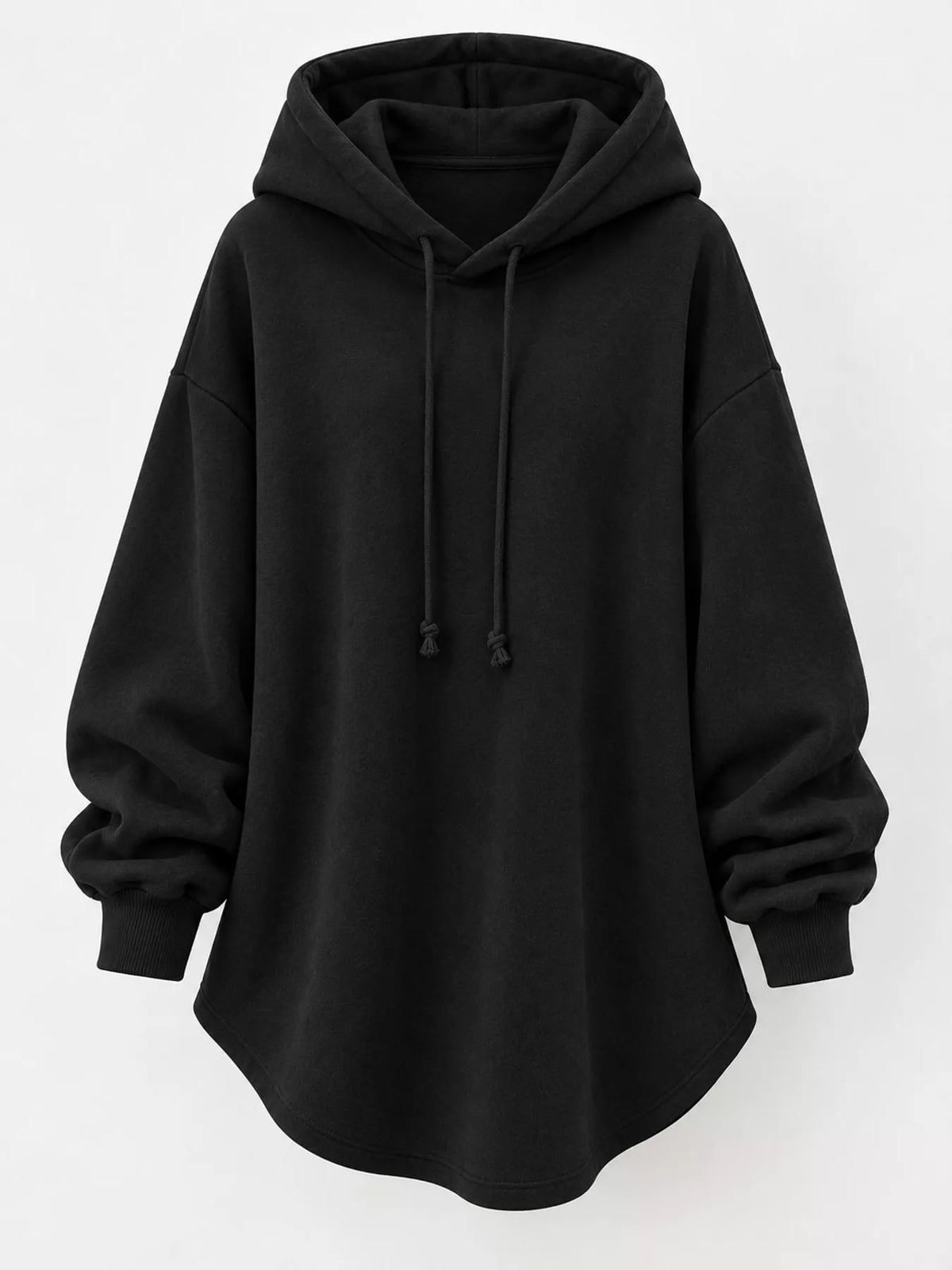 Full Size Drawstring Dropped Shoulder Hoodie Plus (4)