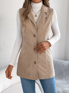 Button-front Longline Vest Coat (4)