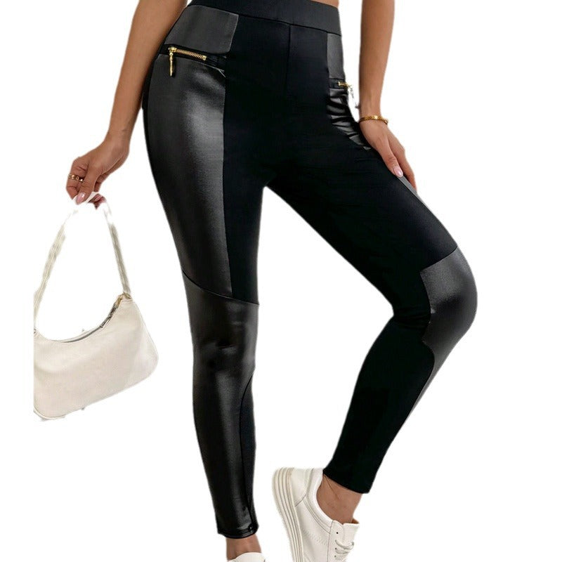 Black High Waist Stretch Pants photo 4