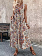 Paisley Print Sleeveless Romper (2)