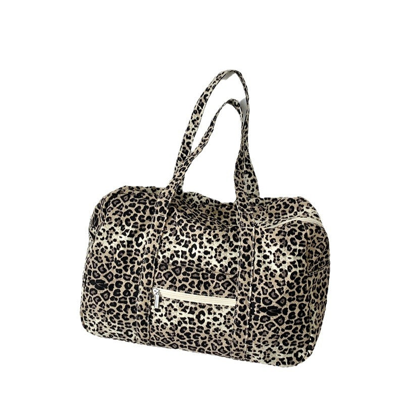 Leopard-print Canvas Shoulder Bag variant CJNS270469502BY